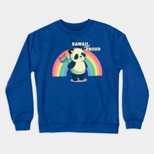 Kawaii and Proud - Gay Pride Panda Crewneck Sweatshirt